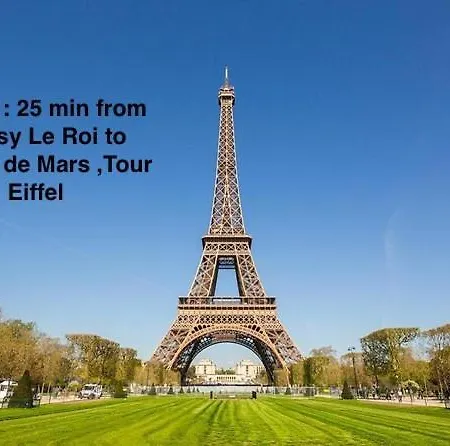 Centre de Paris à 10min, gare à 2 min à pieds, Parking privé gratuit Choisy-le-Roi